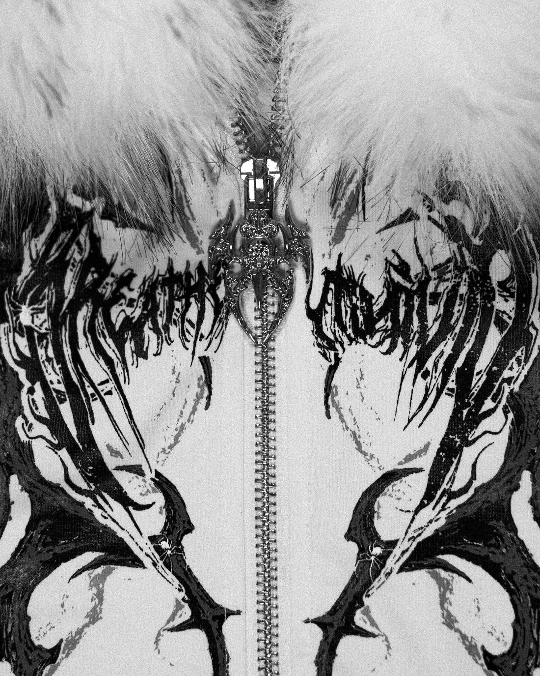 Infernal Faux Fur Lined Zip-Up [DIVINE WHITE] – Breathedivinity