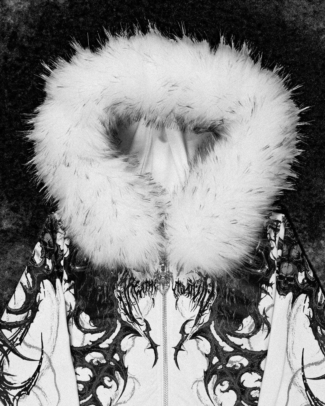 Infernal Faux Fur Lined Zip-Up [DIVINE WHITE] – Breathedivinity