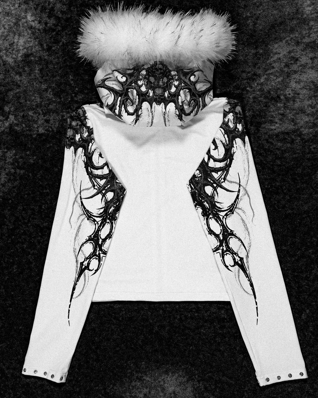 Infernal Faux Fur Lined Zip-Up [DIVINE WHITE] – Breathedivinity