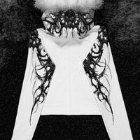 Infernal Faux Fur Lined Zip-Up [DIVINE WHITE]