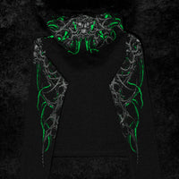 Infernal Faux Fur Lined Zip-Up [GLOW IN THE DARK]