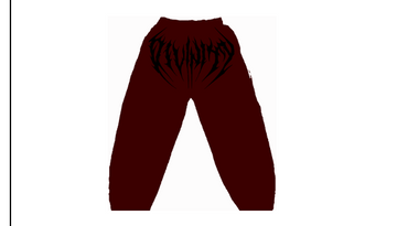 Banana Shape Uncuffed luxury sweatpants [CRIMSON RED] MEN'S BF COLL 2025