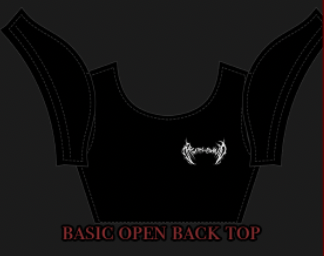 Women's Basic Open Back Crop Top [VOID BLACK] [WOMENS AUGUST COLL 2026]