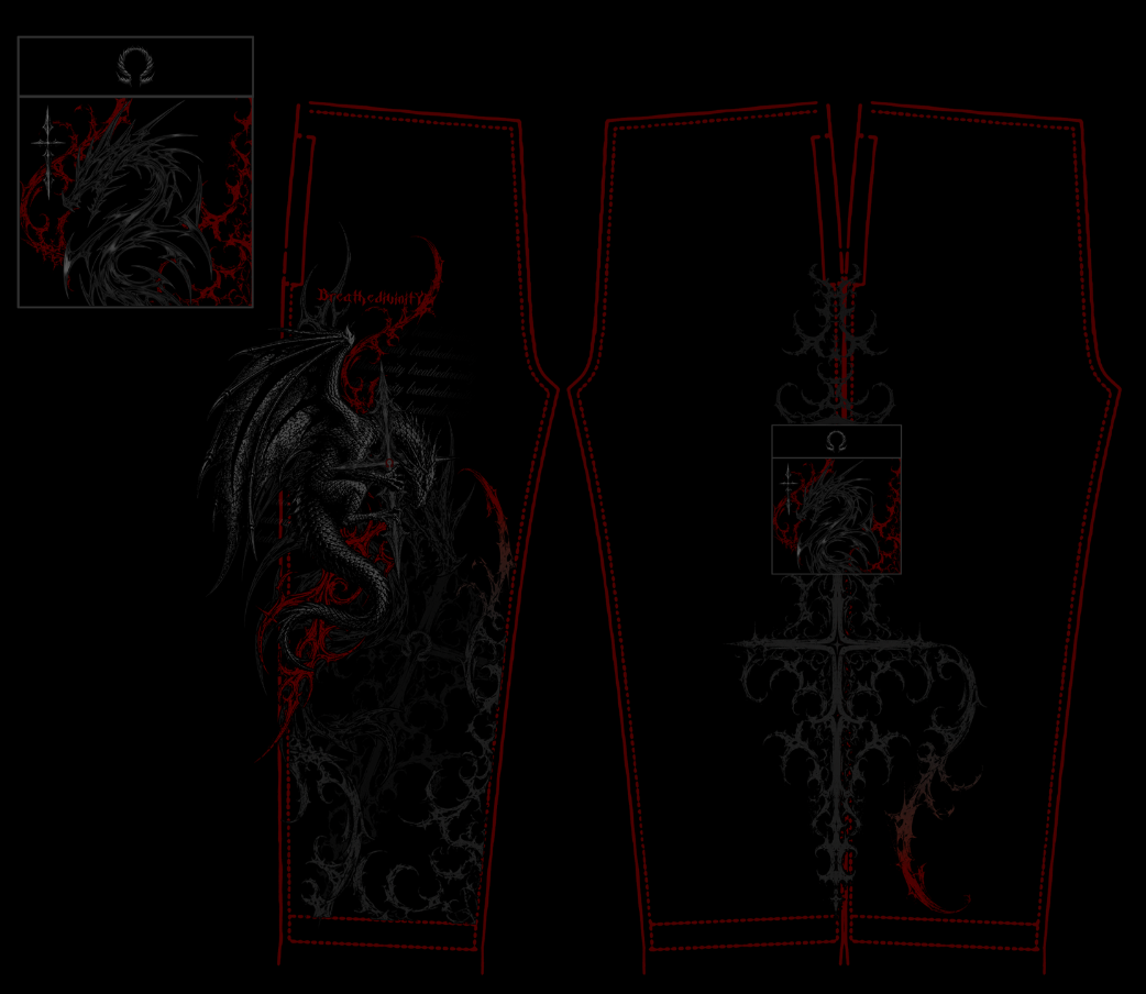 Mens Graphic Uncuffed Cargos [NIGHTMARE] [MEN'S SEPT COLL 2026]