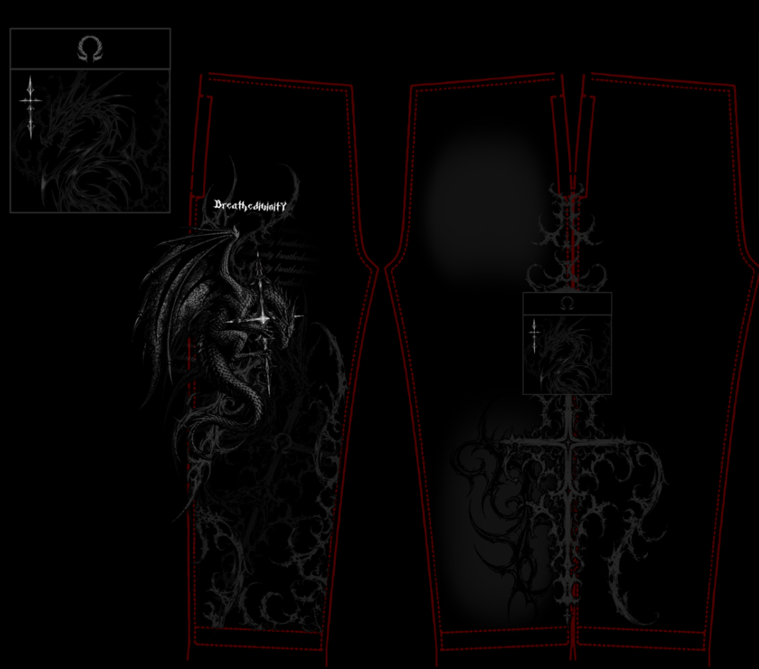Mens Graphic Uncuffed Cargos [VOID BLACK] [MEN'S SEPT COLL 2026]