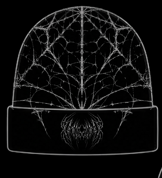 Mens Spider Embroidery Cuff Beanie [VOID BLACK] [MENS SEPT COLL 2026]