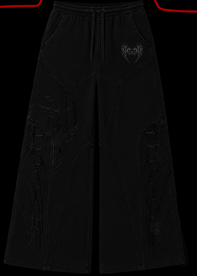Mens Embroidered Uncuffed Sweatpants [VOID BLACK] [MENS SEPT COLL 2026]