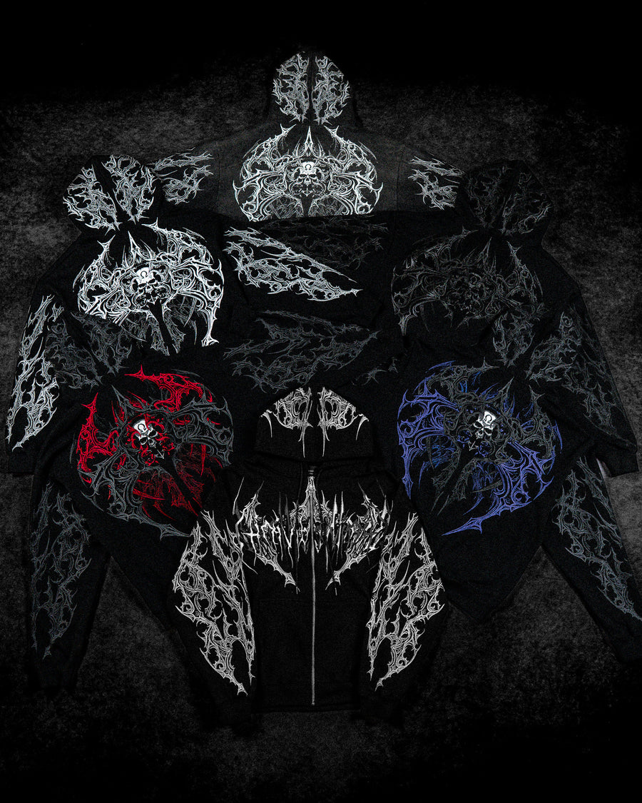 Deathwing Oversized Zip-up Hoodie [SMOKE]