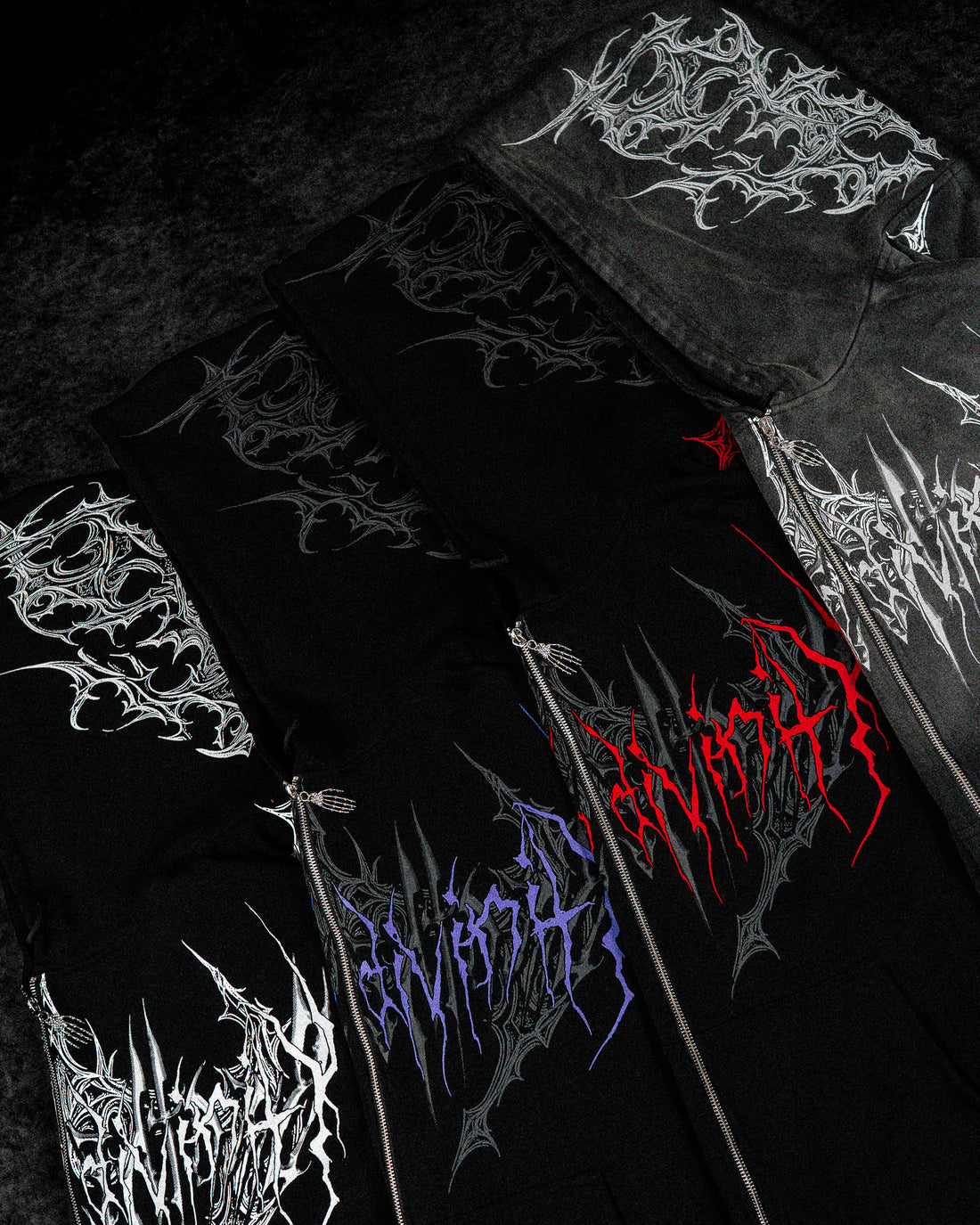 Deathwing Oversized Zip-up Hoodie [SMOKE]