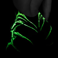 Void Tech Dark Reign Open Back Flare Bodysuit Glow in the Dark