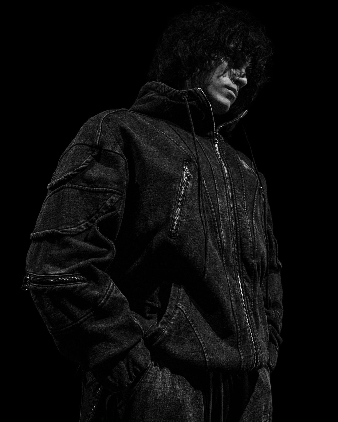 Mercenary Tactical Oversized Full-Zip Hoodie [GHOST]