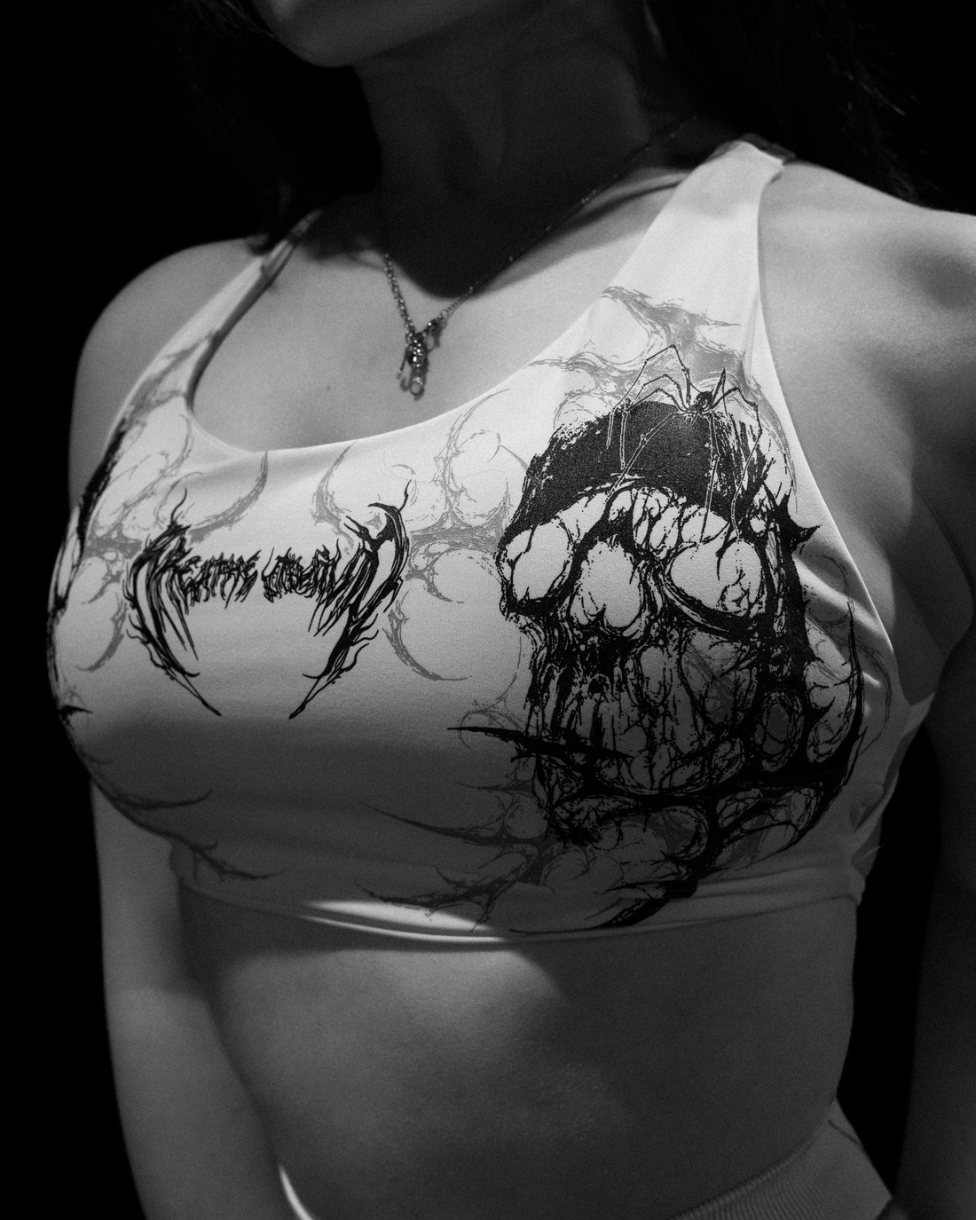 Void Tech™ Death Veil Sports Bra [DIVINE WHITE]