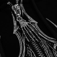 Deathwing Oversized Zip-up Hoodie [VOID BLACK]