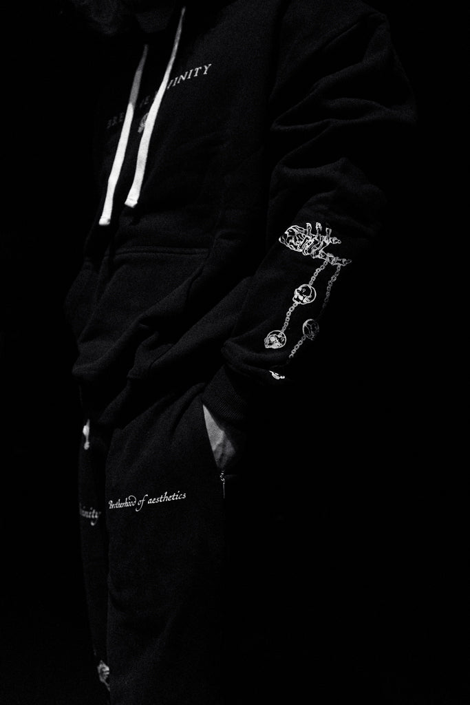 DEATH PARADE Oversized Hoodie Pitch BlACK